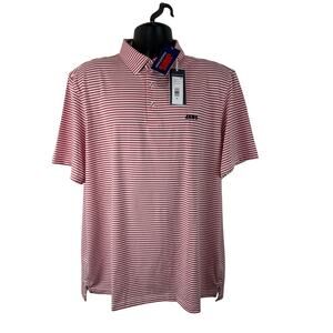 Vineyard Vines x Jaws Sankaty Polo Shirt NEW Size XL Striped Red White